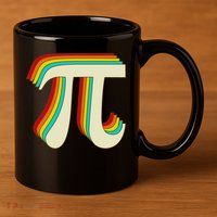 Pi Day Retro 11oz C Handle Ceramic Mug
