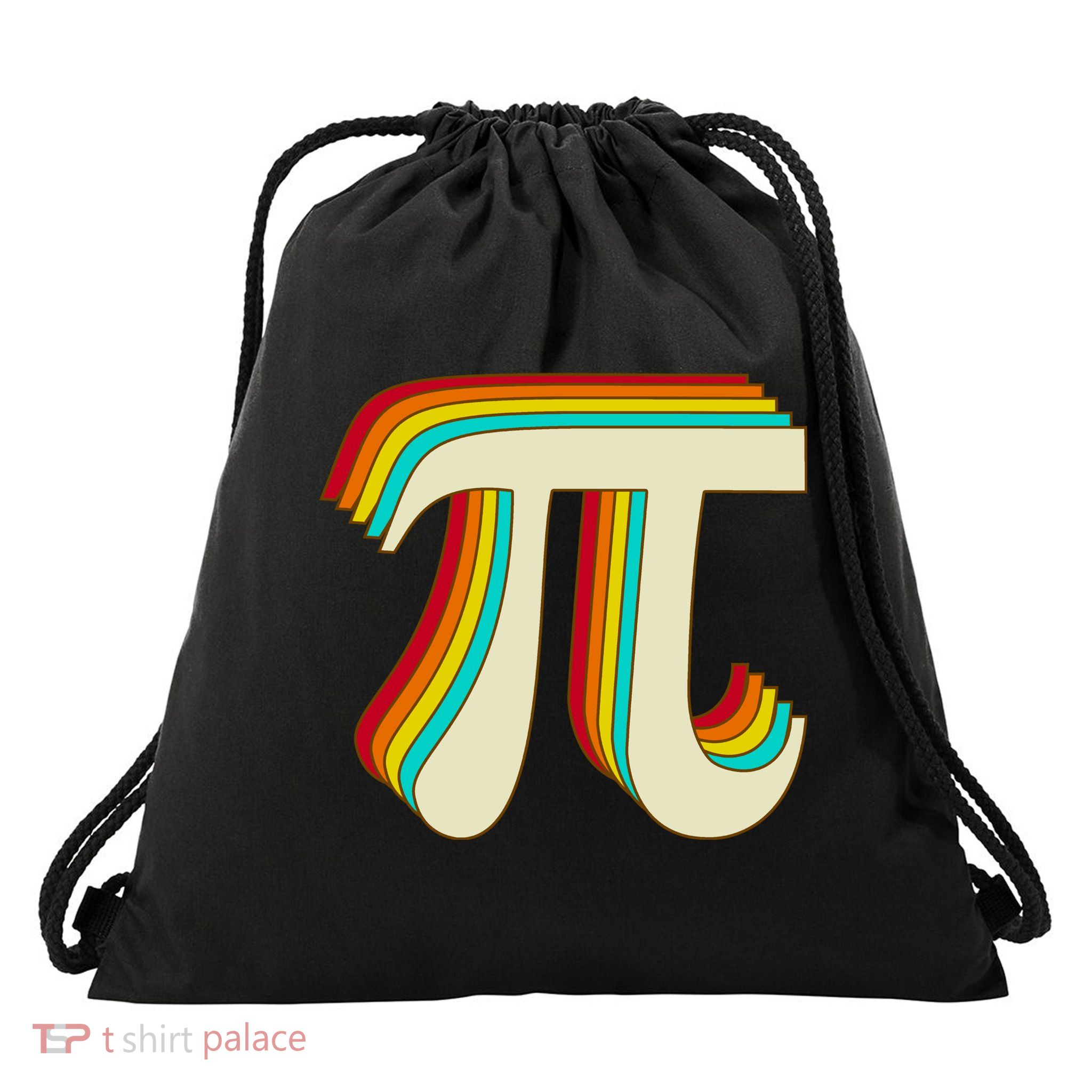 Pi Day Retro Drawstring Bag