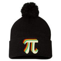 Pi Day Retro Pom Pom 12in Knit Beanie