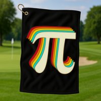 Pi Day Retro Golf Towel