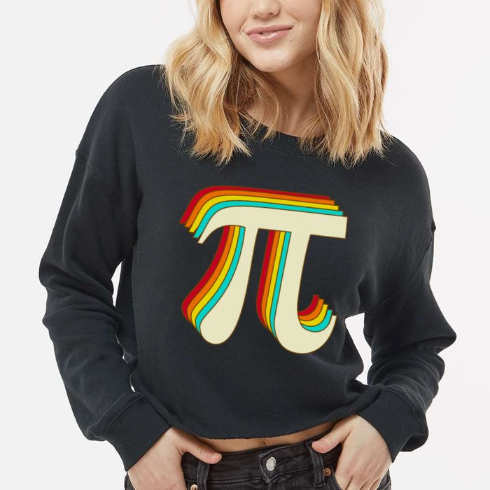 Pi Day Retro Cropped Pullover Crew