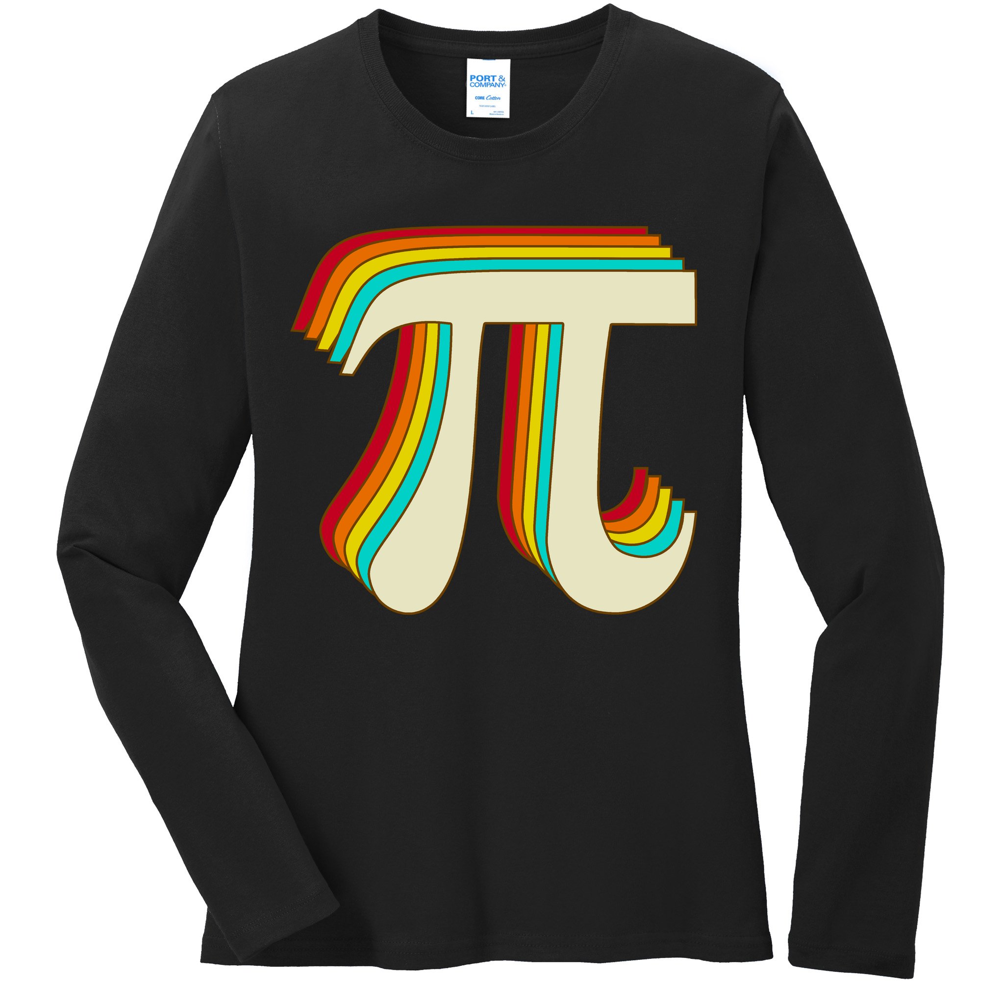 Pi Day Retro Ladies Long Sleeve Shirt