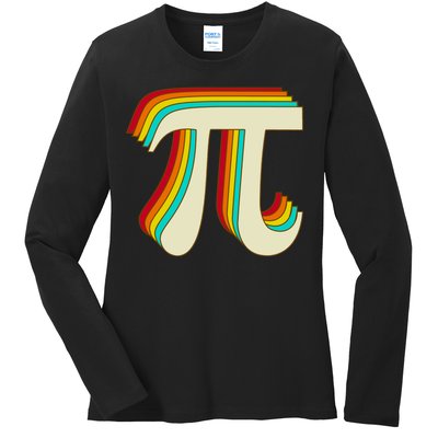 Pi Day Retro Ladies Long Sleeve Shirt