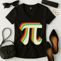 Pi Day Retro Women's V-Neck T-Shirt