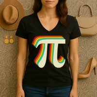 Pi Day Retro Women's V-Neck T-Shirt