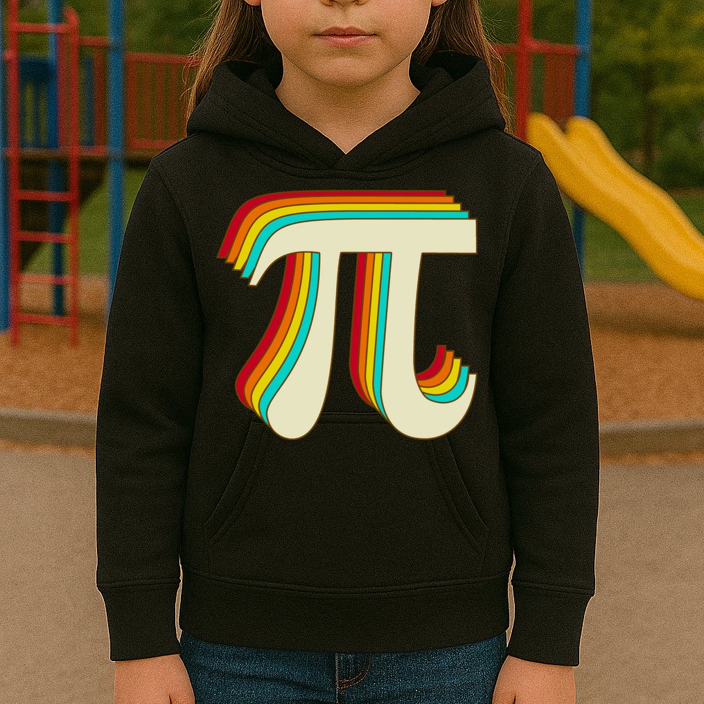 Pi Day Retro Kids Hoodie