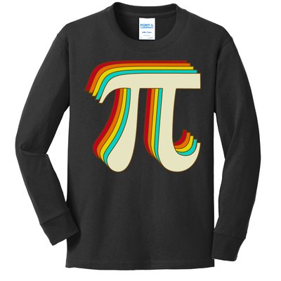 Pi Day Retro Kids Long Sleeve Shirt