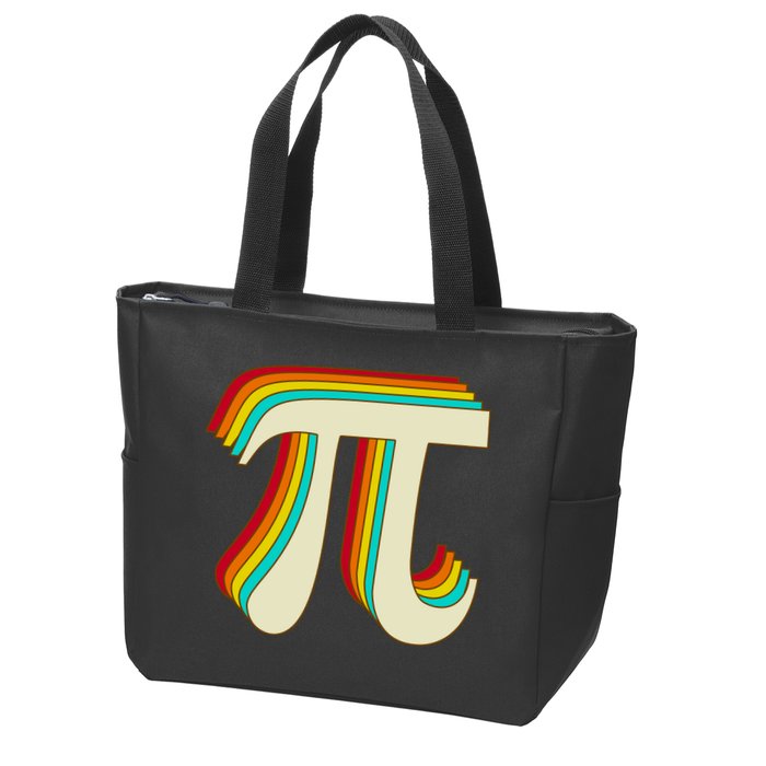 Pi Day Retro Zip Tote Bag