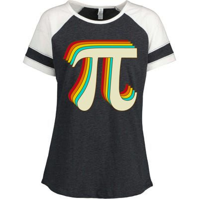 Pi Day Retro Enza Ladies Jersey Colorblock Tee