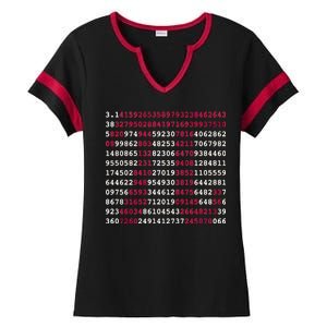 Pi Day Sign Numbers 3.14 Ladies Halftime Notch Neck Tee