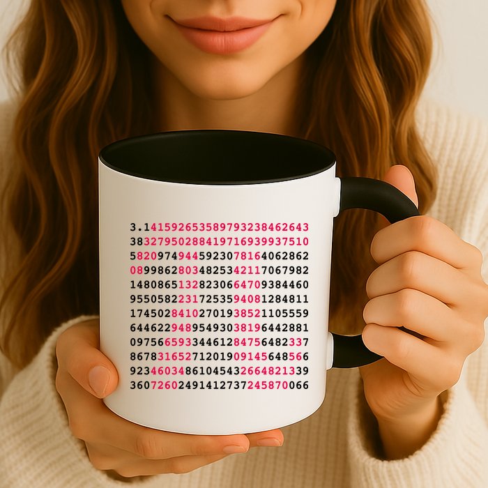 Pi Day Sign Numbers 3.14 Mug