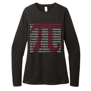 Pi Day Sign Numbers 3.14 Womens CVC Long Sleeve Shirt