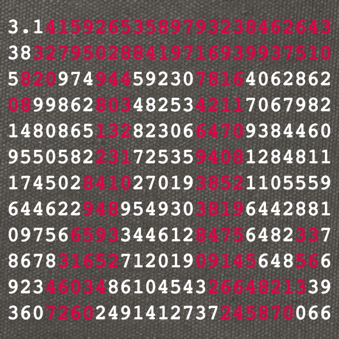 Pi Day Sign Numbers 3.14 Cotton Canvas Backpack
