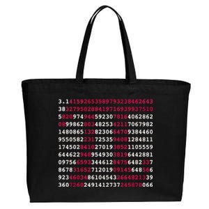 Pi Day Sign Numbers 3.14 Cotton Canvas Jumbo Tote