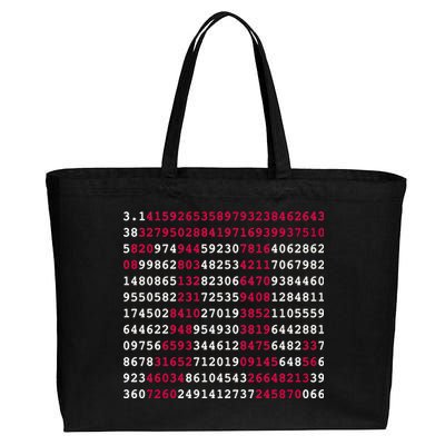 Pi Day Sign Numbers 3.14 Cotton Canvas Jumbo Tote