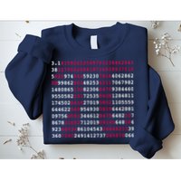 Pi Day Sign Numbers 3.14 Sweatshirt