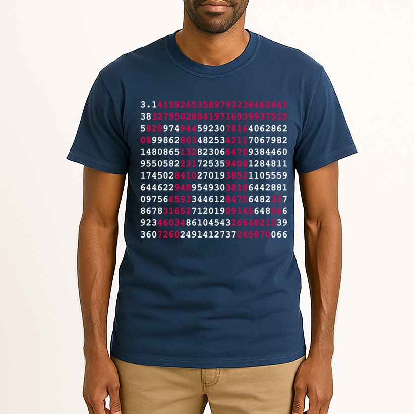 Pi Day Sign Numbers 3.14 Tall T-Shirt