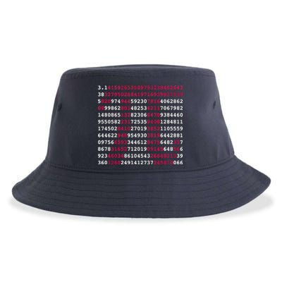 Pi Day Sign Numbers 3.14 Sustainable Bucket Hat