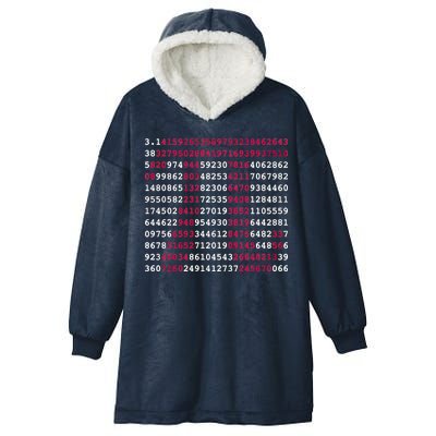 Pi Day Sign Numbers 3.14 Hooded Wearable Blanket