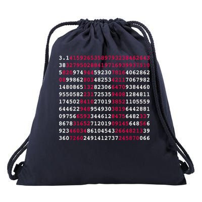 Pi Day Sign Numbers 3.14 Drawstring Bag