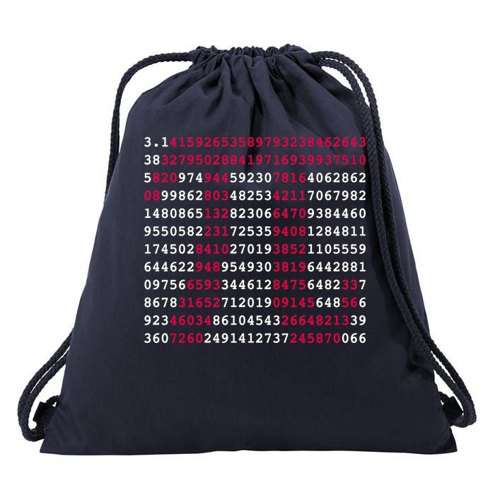 Pi Day Sign Numbers 3.14 Drawstring Bag