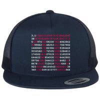 Pi Day Sign Numbers 3.14 Flat Bill Trucker Hat