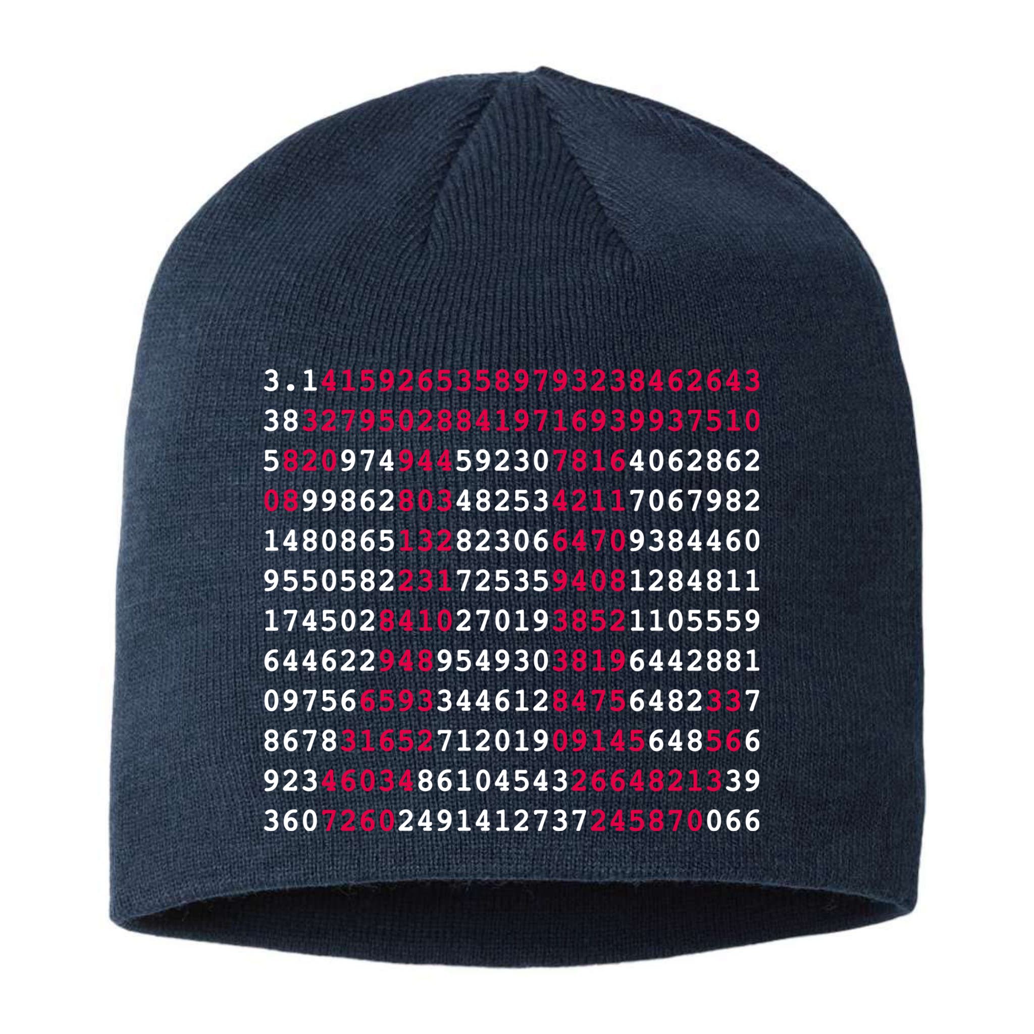 Pi Day Sign Numbers 3.14 Sustainable Beanie
