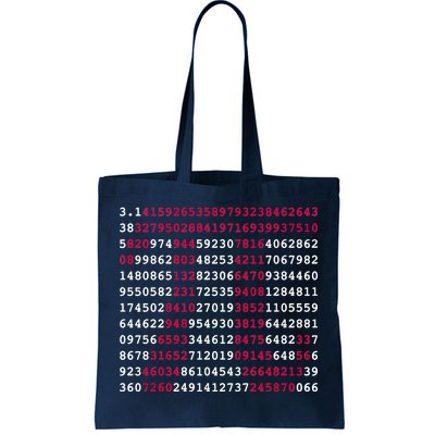 Pi Day Sign Numbers 3.14 Tote Bag