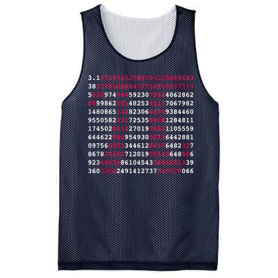 Pi Day Sign Numbers 3.14 Mesh Reversible Basketball Jersey Tank