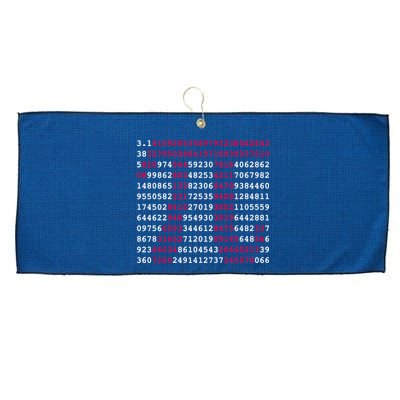 Pi Day Sign Numbers 3.14 Large Microfiber Waffle Golf Towel