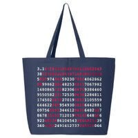 Pi Day Sign Numbers 3.14 25L Jumbo Tote