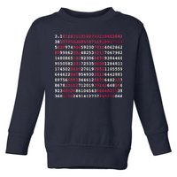 Pi Day Sign Numbers 3.14 Toddler Sweatshirt