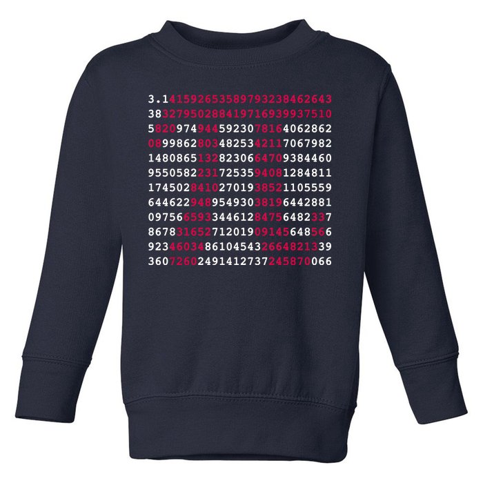 Pi Day Sign Numbers 3.14 Toddler Sweatshirt