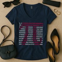 Pi Day Sign Numbers 3.14 Women's V-Neck T-Shirt
