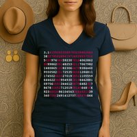Pi Day Sign Numbers 3.14 Women's V-Neck T-Shirt