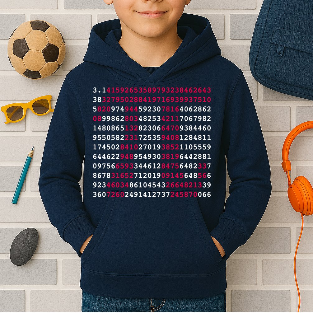 Pi Day Sign Numbers 3.14 Kids Hoodie