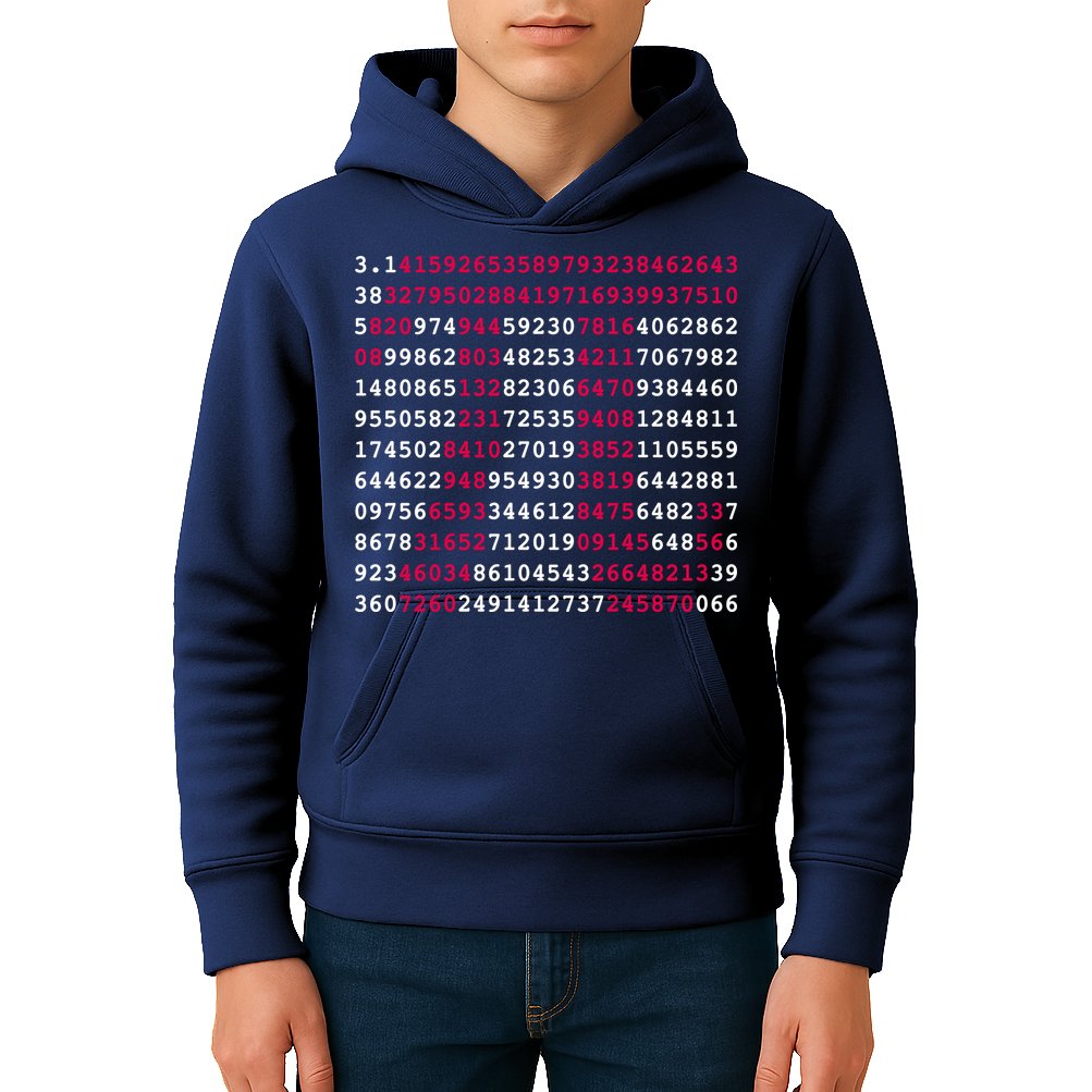 Pi Day Sign Numbers 3.14 Kids Hoodie