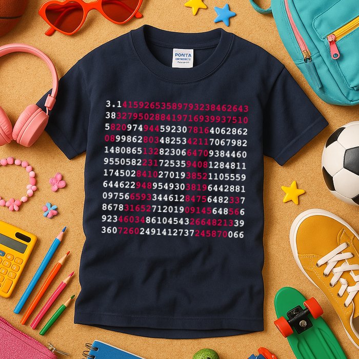 Pi Day Sign Numbers 3.14 Kids T-Shirt
