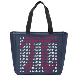 Pi Day Sign Numbers 3.14 Zip Tote Bag