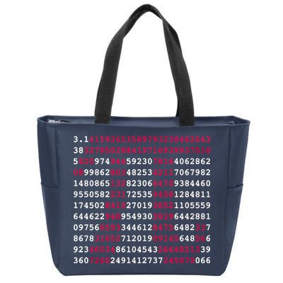 Pi Day Sign Numbers 3.14 Zip Tote Bag