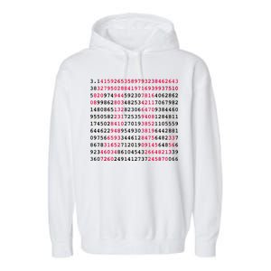 Pi Day Sign Numbers 3.14 Garment-Dyed Fleece Hoodie