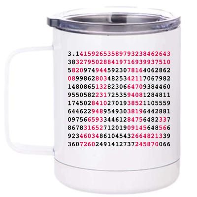 Pi Day Sign Numbers 3.14 12 oz Stainless Steel Tumbler Cup