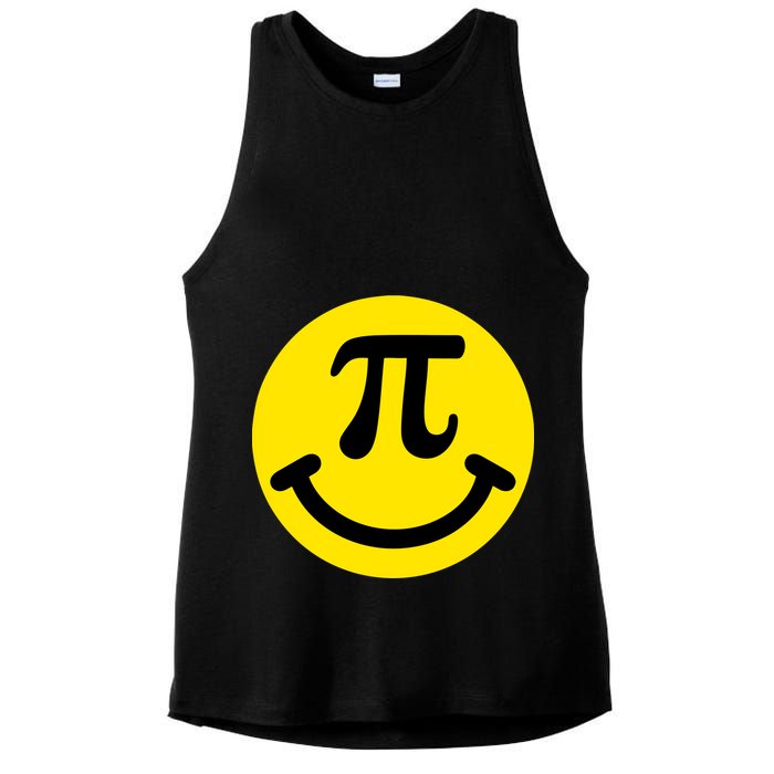 Pi Day Smiley Face 3.14 Math Geek Ladies PosiCharge Tri-Blend Wicking Tank