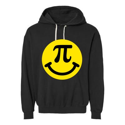 Pi Day Smiley Face 3.14 Math Geek Garment-Dyed Fleece Hoodie