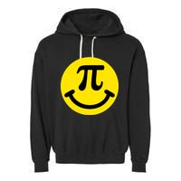 Pi Day Smiley Face 3.14 Math Geek Garment-Dyed Fleece Hoodie