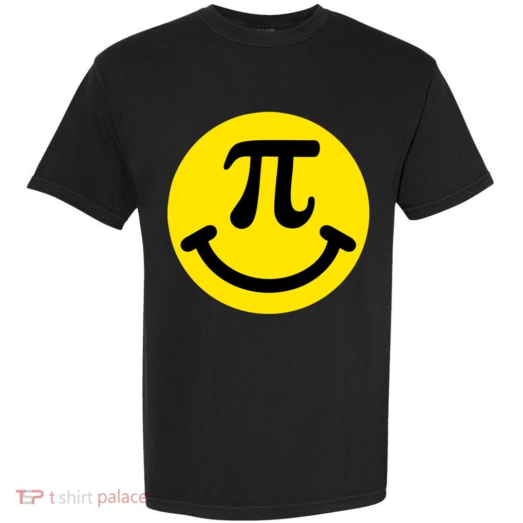 Pi Day Smiley Face 3.14 Math Geek Garment-Dyed Heavyweight T-Shirt