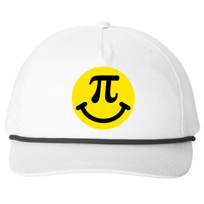 Pi Day Smiley Face 3.14 Math Geek Snapback Five-Panel Rope Hat