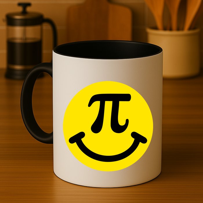 Pi Day Smiley Face 3.14 Math Geek Mug