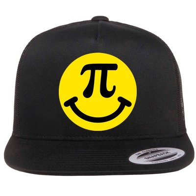 Pi Day Smiley Face 3.14 Math Geek Flat Bill Trucker Hat