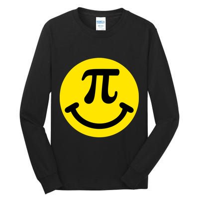 Pi Day Smiley Face 3.14 Math Geek Tall Long Sleeve T-Shirt